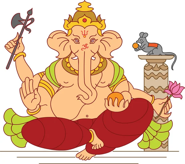 Ganesha O Senhor da Sabedoria —  Vetores de Stock