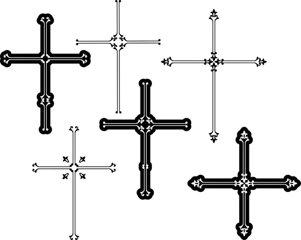 Християнський хрест колекції — стоковий вектор