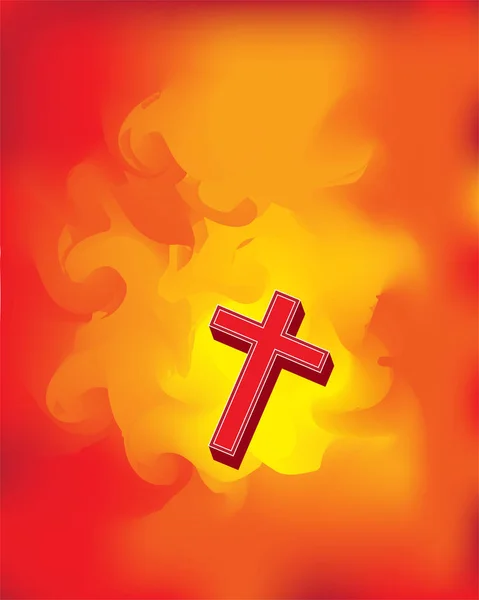 Christian Cross tasarım — Stok Vektör