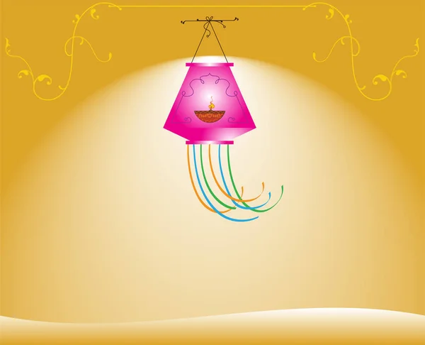 Diwali σχεδιασμού ευχετήρια — Διανυσματικό Αρχείο