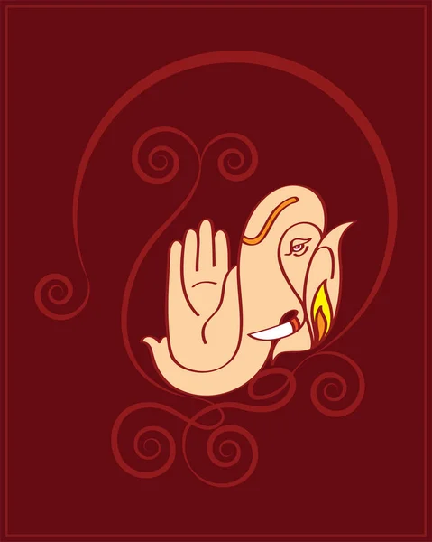 Ganesha El Señor de la Sabiduría — Vector de stock