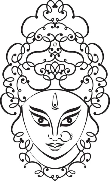 Durga deusa do poder — Vetor de Stock