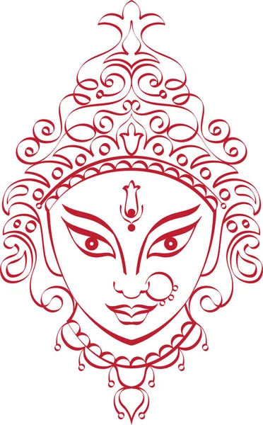 Durga godin van de macht — Stockvector