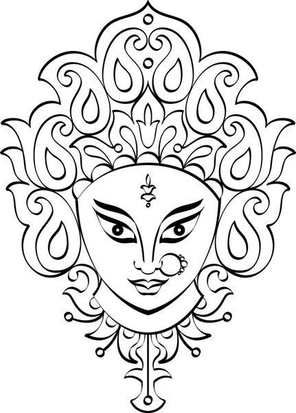 Durga istennő a hatalom — Stock Vector