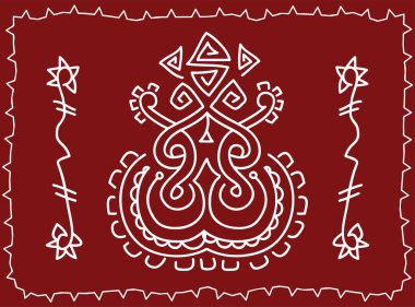 Halk, aşiret tasarım, Motif, duvar resmi