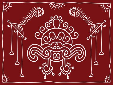 Halk, aşiret tasarım, Motif, duvar resmi