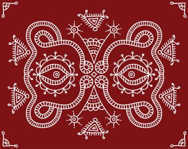 Halk, aşiret tasarım, Motif, duvar resmi