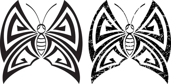 Projeto de borboleta de tatuagem — Vetor de Stock
