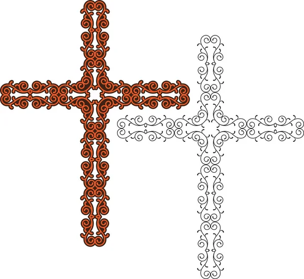 Desenho cruz cristã — Vetor de Stock