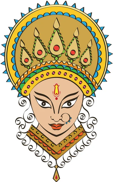 Durga Goddess of Power — Stock Vector