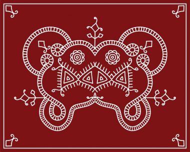 Halk, aşiret tasarım, Motif, duvar resmi