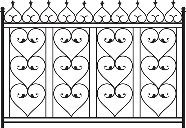 Schmiedeeisernes Tor, Tür, Zaun, Fenster, Grill, Geländer — Stockvektor
