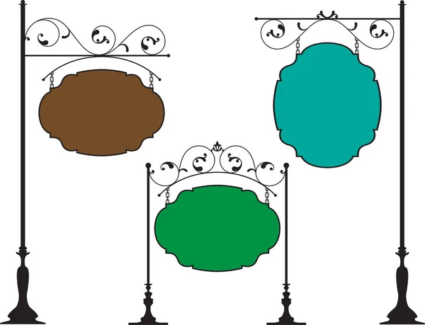 Schmiedeeiserne Beschilderung — Stockvektor