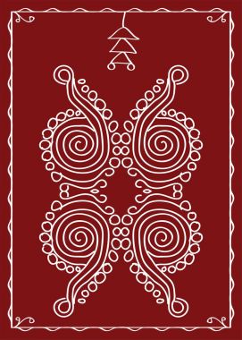 Halk, aşiret tasarım, Motif, duvar resmi