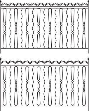 Ferforje kapı, kapı, çit, pencere, Panjur, tasarım korkuluk