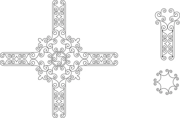Diseño de cruz cristiana — Vector de stock