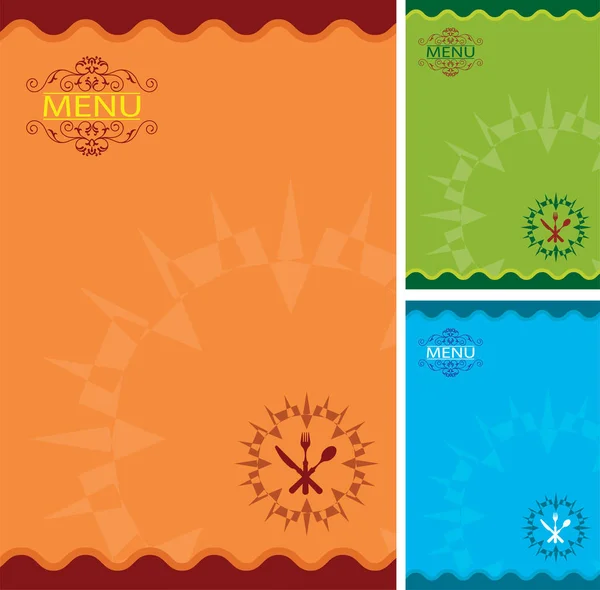 Menu Card Design Template — Stock Vector