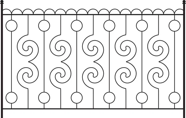 Puerta de hierro forjado, Puerta, Valla, Ventana, Parrilla, Diseño de barandilla — Archivo Imágenes Vectoriales