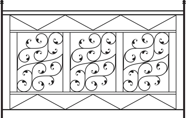 Ferforje kapı, kapı, çit, pencere, Panjur, tasarım korkuluk — Stok Vektör