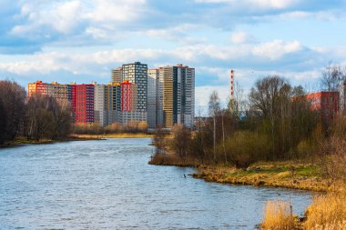 Balashikha, Rusya - 21 Nisan 2020: Pehra konut kompleksi, 33 mikrobölge