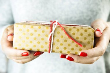 Noel kavramı - tatil özniteliklerini tutan kadın