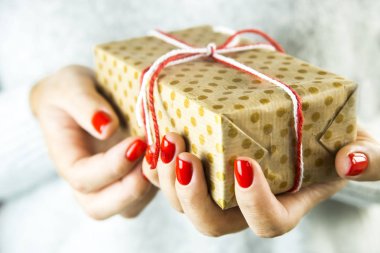 Noel kavramı - tatil özniteliklerini tutan kadın