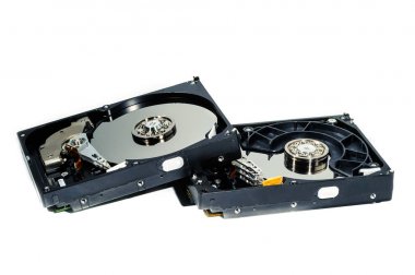 sabit disk izole beyaz arka plan üzerinde bilgisayarı