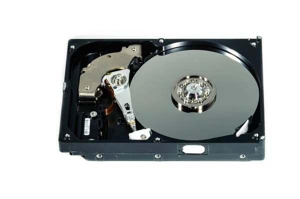 Sabit disk izole beyaz arka plan üzerinde bilgisayarı — Stok fotoğraf