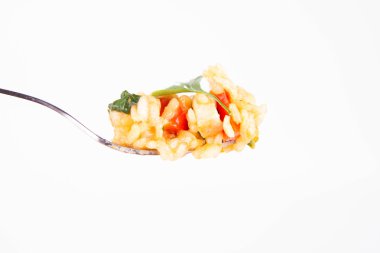 Risotto çatal üzerinde