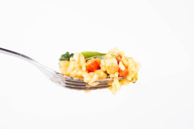 Risotto çatal üzerinde