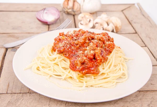 Pasta and ingredients — Stock Photo, Image