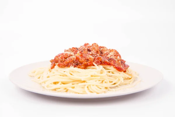 Pasta gegeten met een vork — Stockfoto