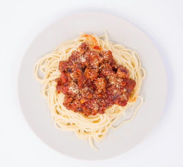 Pasta gegeten met een vork — Stockfoto