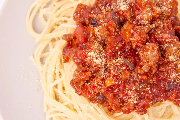 Pasta gegeten met een vork — Stockfoto