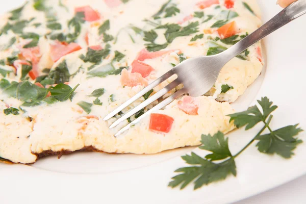 Omelete com legumes — Fotografia de Stock