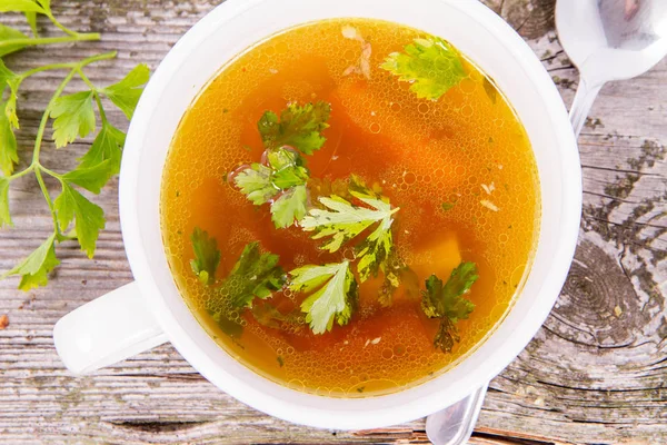 Eine Hühnersuppe — Stockfoto