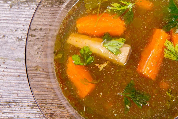 Uma sopa de frango — Fotografia de Stock