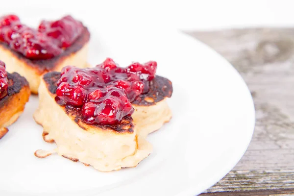 Hartvormige pannenkoeken — Stockfoto