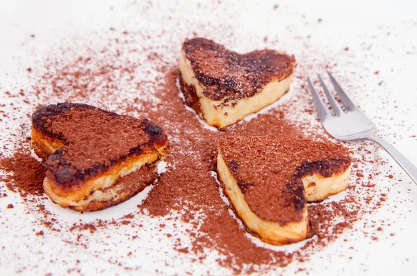 Heart shaped pancakes — Stock Photo, Image