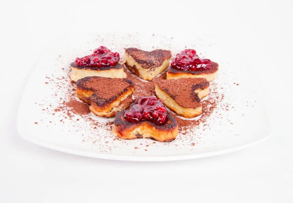 Heart shaped pancake — Stock Photo, Image