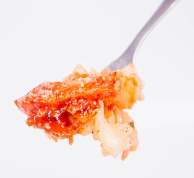 makarna üzerine çatal