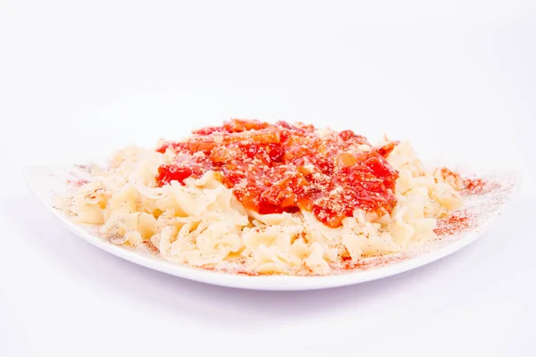 Pasta con salsa — Foto Stock