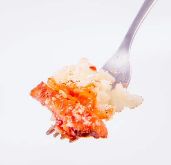 Pasta en tenedor —  Fotos de Stock