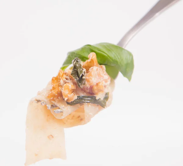 Pasta with cream sauce — Stock Photo, Image