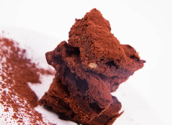 Corazón en forma de brownie — Foto de Stock