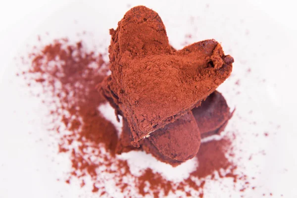 Corazón en forma de brownie — Foto de Stock