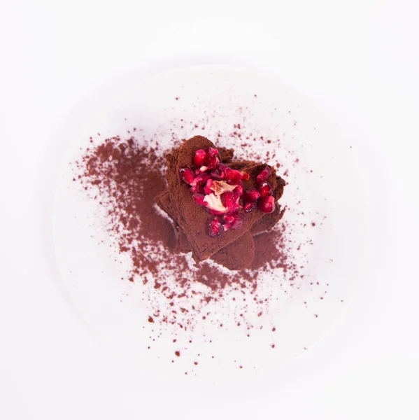 Heart shaped a brownie — Stock Photo, Image