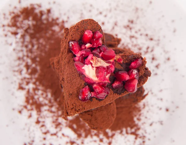 Brownies en forma de corazón —  Fotos de Stock