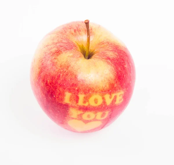 Uma maçã de amor — Fotografia de Stock