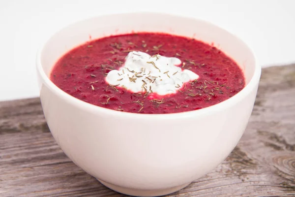 Sopa de creme de beterraba — Fotografia de Stock